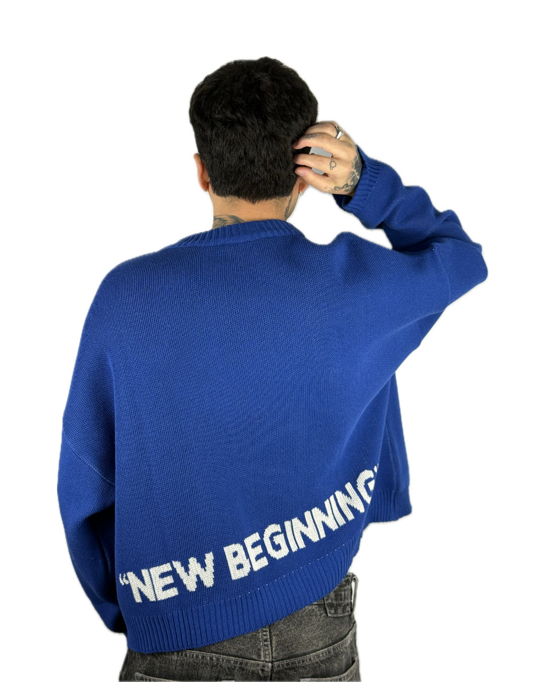 SWEATER "NEW BEGINNING" BLUE