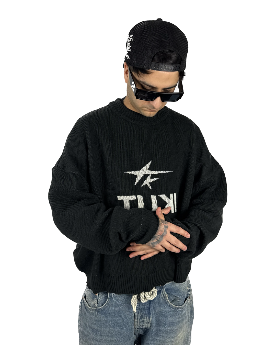 SWEATER "NEW BEGINNING" BLACK