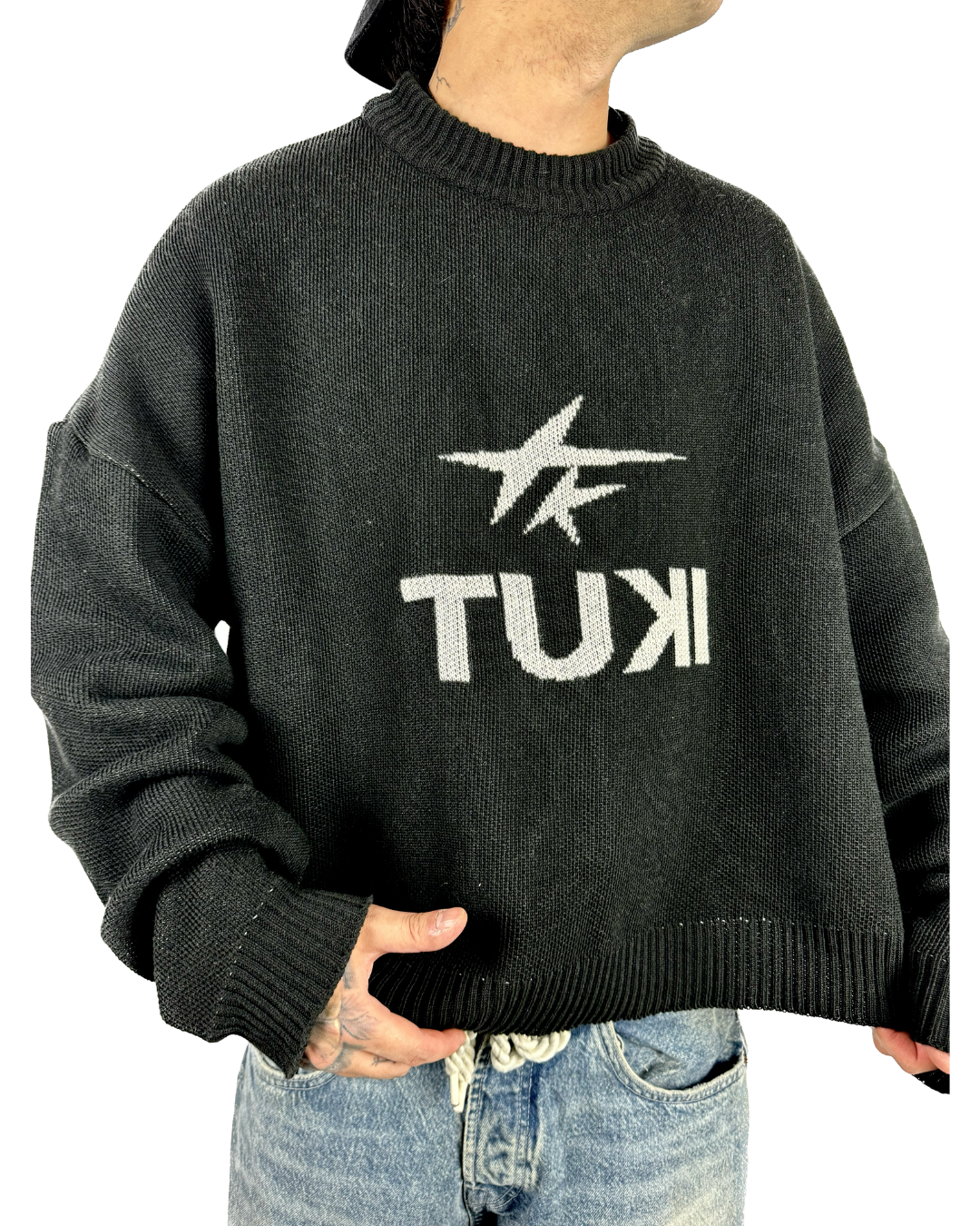 SWEATER "NEW BEGINNING" BLACK
