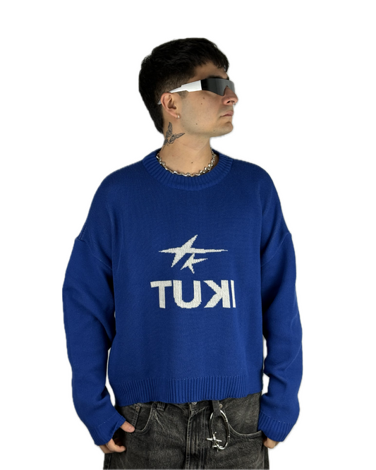 SWEATER "NEW BEGINNING" BLUE