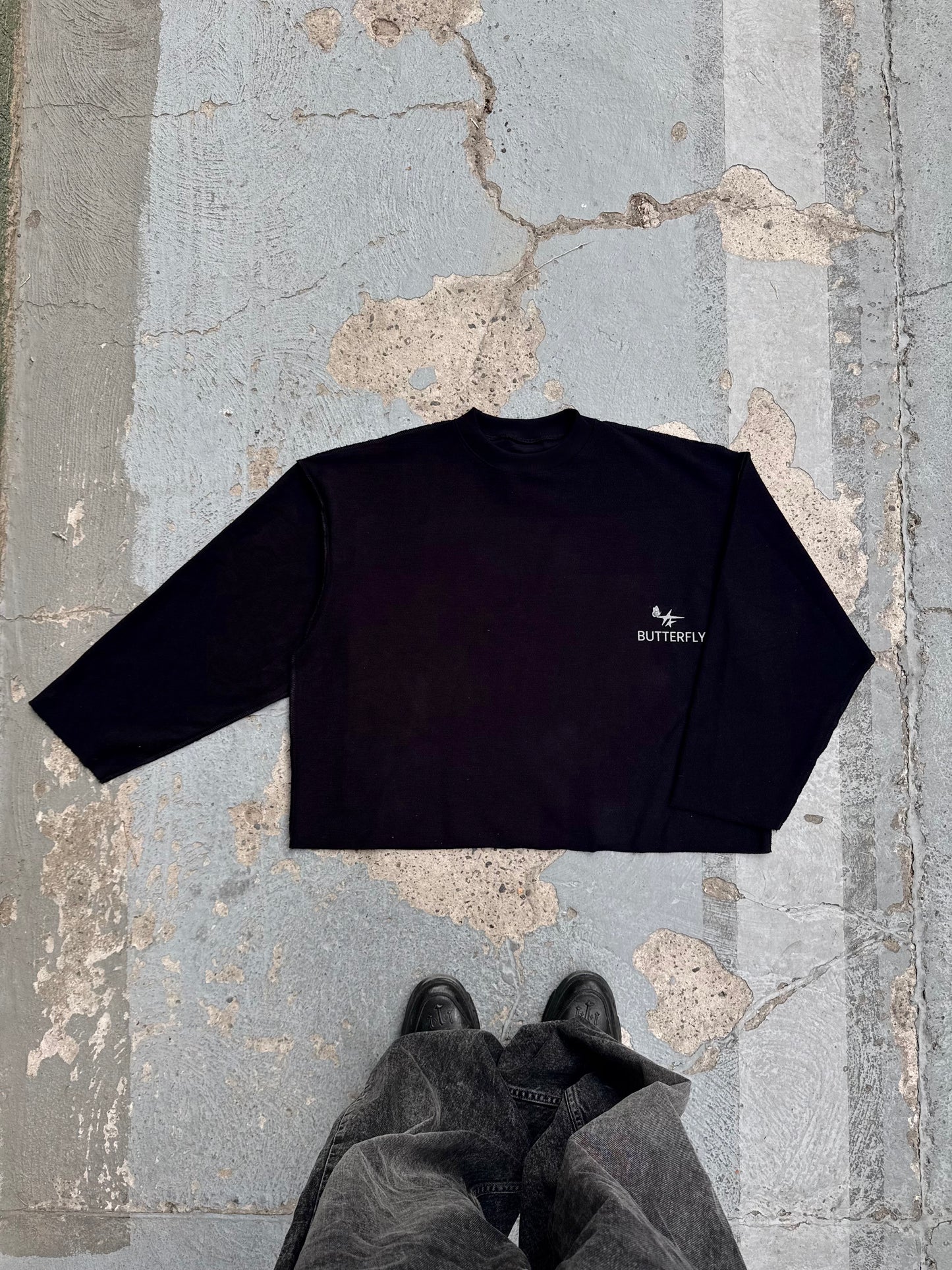 POLERA BLACK "BUTTERFLY"
